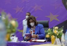 La ex Vicepresidenta y miembro del Comité Político, Margarita Cedeño, participó este domingo de la reunión del alto organismo del PLD