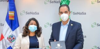 01 Paula Disla, presidenta ejecutiva del Consejo Nacional Para la Niñez y la Adolescencia (CONANI) y el Dr. Santiago Hazim, director ejecutivo del Seguro Nacional de Salud (SeNaSa).