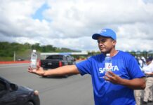 CAASD distribuye botellas de agua en peajes del Gran Santo Domingo por Semana Santa
