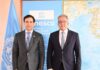 Roberto Ángel Salcedo sostiene encuentro estratégico con el director general de la UNESCO